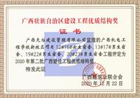 2020年第二批广西建设工程优质结构奖（广西机电工程学校新校区项目12#16#女生宿舍、13#17#男生宿舍、19#22#男生宿舍、20#23#男生宿舍工程）